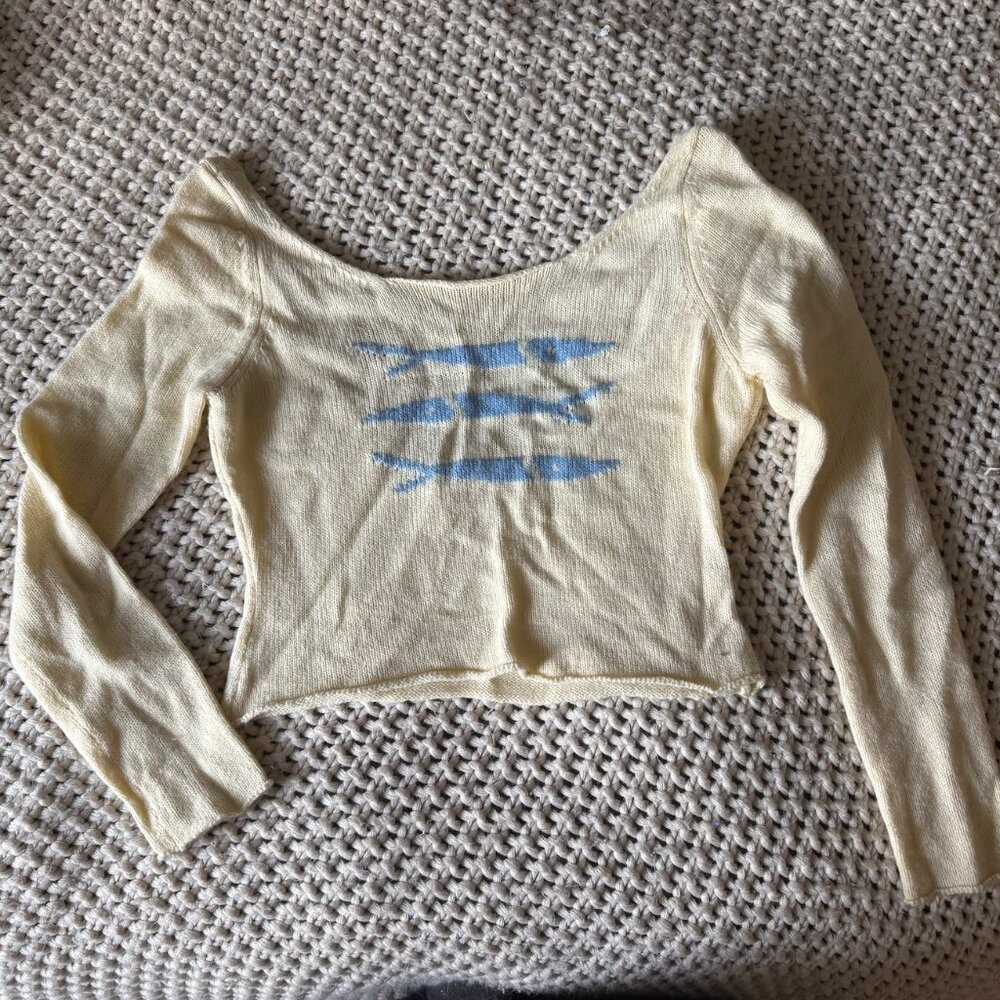 VRG Grl Sardine crop sweater